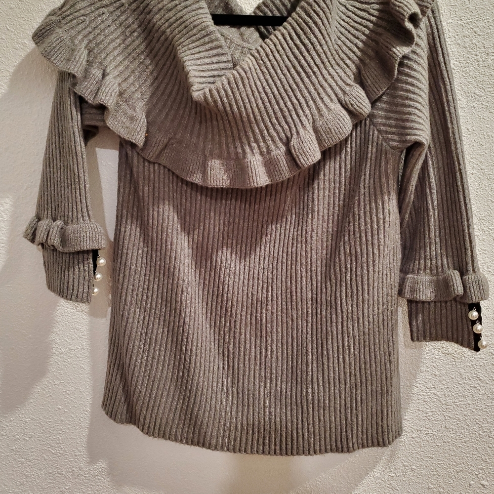 Grey off the shoulder sweater